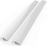 Silicone Stove gap covers, Oven Gap Fillers Seals Gaps Between Stove and Countertop, Easy to Install, Heat Resistant, 2 Pack (White, 21 inches)