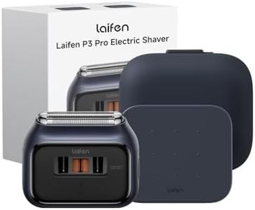 Laifen P3 Pro Rasoio Elettrico, Regolabarba Uomo con Motori Lineari Doppi Ad'Alta Velocità, 2 da 12.000 Tagli/Min, Durata della Batteria di 100 Minuti, Impermeabilità IPX7, Ideale per Viaggio