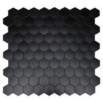 Miscasa 12-Sheet Peel and Stick Backsplash Tile, Hexagon Black Brushed Aluminum Texture Panel Self-Adhesive Mosaic Tiles for Kitchen Bathroom Fireplace