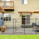 INJOPEXI Decorative Garden Fence 6 Panels 13ft (L)×36in (H) Metal Garden Fences with 5 Panels + 1 Gate, Animal Barrier Rabbit Fence Rustproof Wire Temporary Dog Fencing Outdoor for Yard Lawn Patio