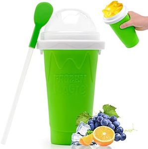 Slushie Maker Cup, Magic Quick Frozen Smoothies Cup Cooling Cup Double Layer Squeeze Cup Slushy Maker, Homemade Ice Cream Maker DIY it for Children and Family