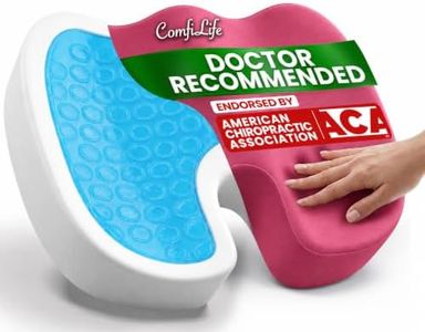ComfiLife Premium Gel + Memory Foam Seat Cushion – Doctor Recommended Office Chair Cushion, Car Seat Cushion – Chair Cushions for Back & Sciatica Pain Relief – Seat Cushions for Office & Desk (Pink)