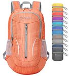 25L Ultralight Packable Backpack - Small Foldable Hiking Backpacks Water Resistant Back Pack - Lightweight Folding Daypack for Camping Outdoor Hiking,By ZOMAKE(Orange)