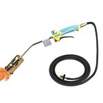 Propane Torch Weed Burner with Turbo Blast Trigger, Flame Thrower for Burning Weeds, BBQ, Heating, Soldering, Brazing and Roofing