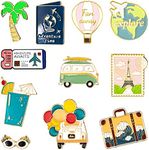 11 Pieces Enamel Pin Badges Brooch Pins Badges Metal Badge Pins Fashional Accessory for Women Teenager Suitable for Clothing Bags Jackets DIY Crafts (Vacation)