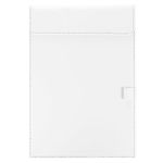 PATIKIL 13"x9.1" A4 PU Leather Clipboard, Business Padfolio Organizer Binder Resume Legal Document Folder Holder Writing Pad for Office, White