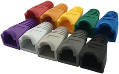 Accessbuy 100 Pcs Mixed Color CAT5E CAT6 RJ45 Ethernet Network Cable Strain Relief Boots Cable Connector Plug Cover