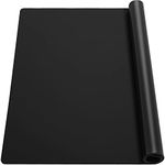 Ewen 35.6x23.5 Inch Extra Large Silicone Mats for Kitchen Counter, 2MM Thick Heat Resistant Coffee Mat Bar Mat, Glass Top Stove Cover Countertop Protector for Air Fryer, Baking, Crafts, Black