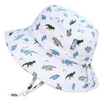 Jan & Jul Dinosaur Bucket Hat for Toddler Boy & Girl, Foldable, with Strap (L: 2-5T, Dino)