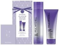 Paul Mitchell Platinum Blonde Gift Set, Purple Shampoo + Conditioner, For Brassy Hair