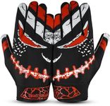 RED WORLD Football Gloves (Black, Y