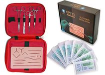 Opsys Premium Suture Practice Kit Including Large Silicone Suture Training Practice Pad and Suture Tool kit, Silicone Suture Practice Model for Medical Students