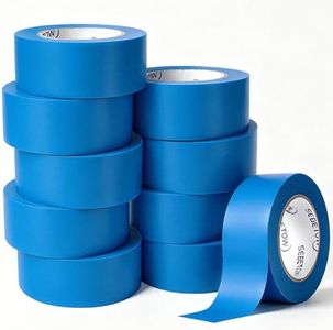 SEBETOW 10 Rolls Painters Tape 2 inch Bulk Painter Tape Blue Wide Roll, Blue Masking Tape, 2 Inches x 55 Yards for General Purpose Wall Painting, Home Improvement