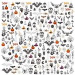 GraceAngie Wholesale 50 Pieces Halloween Gold Plated Enamel Charms with Bat Spider Skull Silver Plated Charms Pendants DIY for Jewelry Making and Crafting