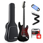 Donner 39 Inch Electric Guitar, Designer Series DST-200 Stylish Solid Body Electric Guitar for Beginner Intermediate & Pro Players, Single Coil Split System, Bonus Bag, Cable, Strap