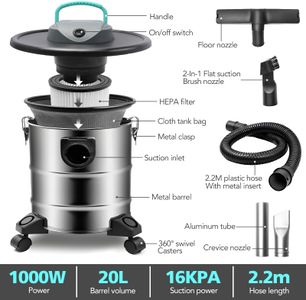 BLUEMARS Ash Vacuum Cleaner 20L – 1000W Stainless Steel, HEPA Filter, Blower, Wheels