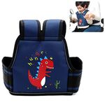 Kid Safe Kidsafebelt - Two Wheeler Child Belt - Mini Dino Red Hunger Navy Blue, 1 Count