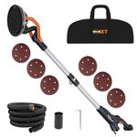 MAXXT Brushless Orbital Drywall Sander, 550W Powerful Constant Speed Electric Drywall Sander, 6 Variable Speed 600-1200RPM Foldable Sander Tool, with Memory Variable Speed, 360° Led Light