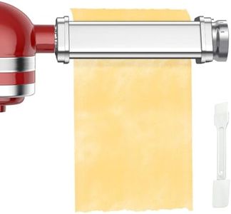TPGSING Prensa de Pasta Accesorio de Pasta de Acero Inoxidable para Accesorios para Kenwood Máquina de Pasta, Rodillo de Hoja de Pasta para Kenwood procesador de Alimentos, 8 Espesores Ajustables