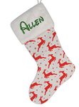 Aoloshow Allen Personalized Family Christmas Stockings Burlap 1pcs Name Gift Kids Fireplace Decor