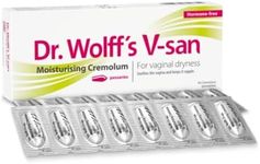 Dr. Wolff's V-san Moisturising Cremolum for Vaginal Dryness 16 pcs | Vaginal Moisturiser for Daily Use | Prevent Itching & Dryness | Vaginal Dryness Treatment | Hormone-Free Soothing Vaginal Cream