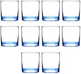 DISCOUNT PROMOS 11 oz. ARC Aristocrat Rocks Glasses- 10 Pack- Blue