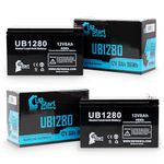 2X Pack - Replacement for APC Back-US 900 XS900 Battery - UB1280 Universal Sealed Lead Acid Battery (12V, 8Ah, 8000mAh, F1 Terminal, AGM, SLA) - includes 4 F1 to F2 Terminal Adapters