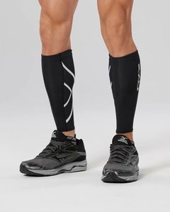 2XU Compression Calf Guards, Black/Black, X-Large