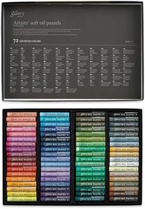 MUNGYO Gallery Professional Artists' Soft Oil Pastels Set of 72 Vibrant Colors for Blending