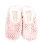 Splosh Women's Pink Metallic Slippers - Medium adult metallic dotted slippers with a fun pink design to keep you warm in fluffy ladies slippers, with comfortable gripped soles