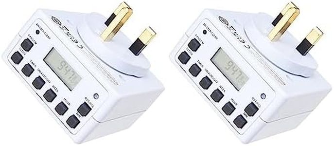 STATUS Timer Switch | 7 Day Digital Timer Light Switch | White UK Plug | S7DDT3 (Pack of 2)