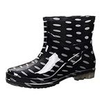 DUHGBNE Top Rubber Baby Boots Water Women's Rain Boots PVC Rainproof Shoe Sportswear Women's Shoes Trainers, black, 7 UK