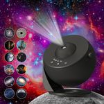 FlyLily 12 in 1 Planetarium Galaxy Projector - Star Projector for Bedroom - 360° Rotating Nebula Projector Lamp,Timed Starry Voyager Night Light Projector for Kids,Home Theater,Ceiling,Room Decoration