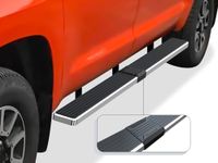 APS iBoard (304 Stainless Steel Polished Silver 5 inches) Running Boards Side Steps Step Rails Compatible with Toyota Tundra 2007-2021 CrewMax