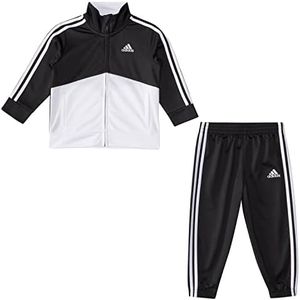 adidas Baby Boys' 2-Piece Color Block Tricot Track Set, Black, 9M