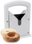 GANGH Bagel Slicer, Perfect for Bagels,Bagel Cutter Stainless Steel White, 6.8x3.7x8.8inches