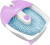 Conair Soothing Pedicure Foot Spa Bath with Soothing Vibration Massage, Deep Basin Relaxing Foot Massager with Jets, Pink/White