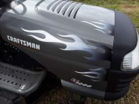 Old Skool Mower Flames 6pc Set Midnight Snow for hot Rod Lawn mowers and Tractors