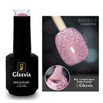 Gleevia Disco Glitter Finish Light Reflective Uv Gel Nail Polish Broken Diamond Flashing Sparkly Gel Nail Polish 15Ml