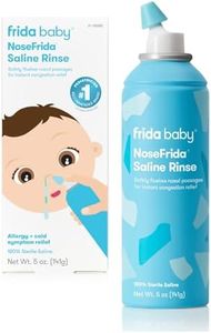 Frida Baby Saline Rinse for Baby & Toddler, Instant Congestion Relief & Allergy Relief, Flush Out Allergens, Mucus, Pollen, Dust, Safe for Daily Use