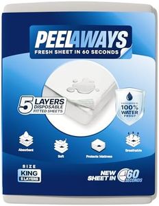Peelaways Waterproof Disposable Bed Sheets – As Seen On Shark Tank | 5-Layer Absorbent Wellness Sheets for Elderly, Homecare, Hospital Use and Travel