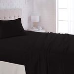 AmazonBasics Light-Weight Microfiber Sheet Set - Twin, Black