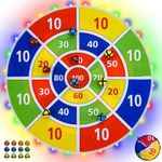 29" Large Dart Board for Kids, Dart Board with 12pcs Sticky Balls and 12 pcs Darts, Indoor/Sport Outdoor Carnival Party Game Toys, Boys Girls Birthday Gifts for 4 5 6 7 8 9 10 11 12 (LED Version)