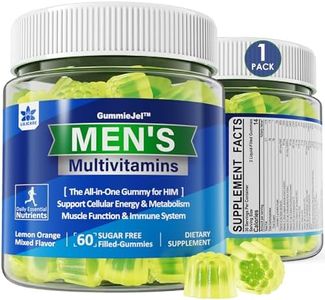 Mens Multivitamins Gummies, Multiminerals, Vegan Omega 3, CoQ10, Probiotics, Daily Mens Vitamins A C D3 E B6 B12, Methylated Multivitamin for Men - Energy, Immunity, Sugar Free, Vegan (No Iron) 60 Cts