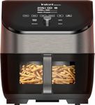 Instant Vortex OdourErase Digital Air Fryer with Single ClearCook Drawer and 6 Smart Programmes - Air Fry, Bake, Roast, Grill, Dehydrate, Reheat, Large Capacity, Stainless Steel - 5.7L, Black - 1700W