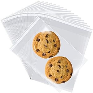 300 Pcs Cellophane Bags, 4x6" 2.8 Mils Cookie Bags for Packaging, Small Cellophane Bags Self Adhesive, Cello Bags Small Clear Plastic Bags for Candy, Bread, Dessert, Party Favors, Bakery