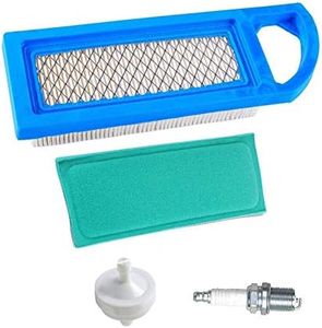 Carkio Filtro de Aire prelimpiador bujía Filtro de Combustible de Repuesto para Briggs & Stratton 698083 697153 697014 797008 Intek 15.5 y 17-17.5HP Tractor