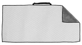 The Rival Performance Golf Towel, White/Gray