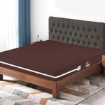 Edenwald Waterproof Mattress Protector with Zipper Chain, King Size (75x70 Inches)_with 10 Inch Drop Brown, Zippered Mattress Encasement, Bed Cover, Six-Sided Edenwald Waterproof Mattress Protector