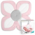 Blooming Bath Lotus Baby Bath Seat - Premium Baby Bathtub, Fits Most Sinks - Newborn & Baby Essentials - Baby Gifts - 33" - Pink/White/Grey